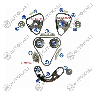 Kit de la chaîne de chronométrage Pour AUDI / VW S5 8F7 CAKA 245KW 3.0T 08-11 06E109465BC 108L