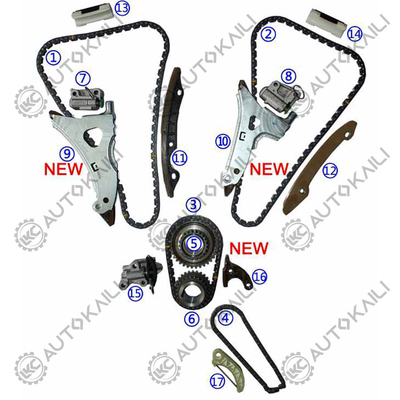 Kit de la chaîne de chronométrage Pour MERCEDES-BENZ Classe C W205/A205 M276 3.0T 10-12 A2760500817 8*120L