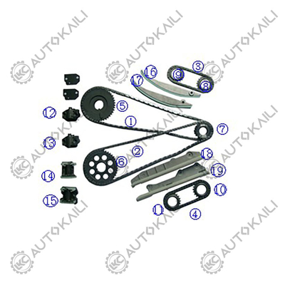 Kit de chaîne de chronométrage en plastique PA66 / PA46 Pour Ford Mustang 281Cu. V8 GAS DOHC essence 4.6L 98-99