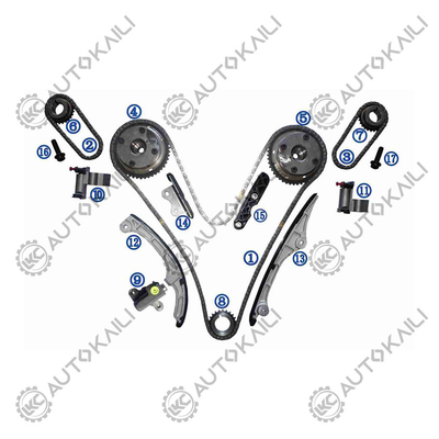Kit de chaîne de distribution pour 3.5- W, C 3496cc VVT V6 N7WGE 2007-10 Edge07-10, Flex non turbo 09-10 Flex turbo 09, Fusion 07-09, Taurus 09, Taurus X 08-09