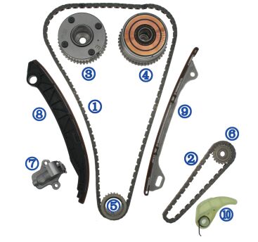 Kit de chaîne de distribution en plastique PA66 / PA46 pour Koleos KR20DDET 2.0T 19-