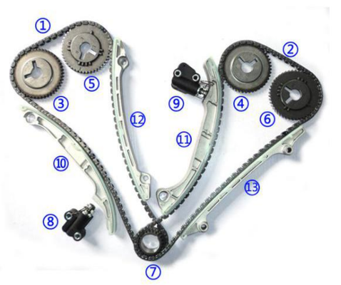 Un kit de chaîne de chronométrage en plastique PA66 / PA46 pour INFINITI QX56 VK56DE