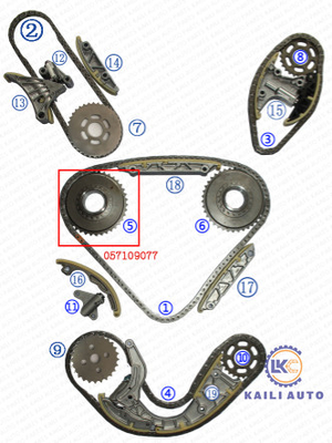 MAISON CEXA 059109229J 106L 057109218K de VW PHAETON à chaînes TOUAREG 3.0T CATA d'Assemblée de synchronisation d'AUDI 2.7L CANA