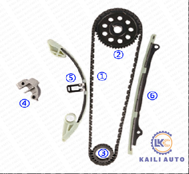 Kit à chaînes de synchronisation pour le moteur civique L13A1 1.3L 14401-PWA-004 9*126L 14211-PWA-000 de HONDA JAZZ MK2 Hybird