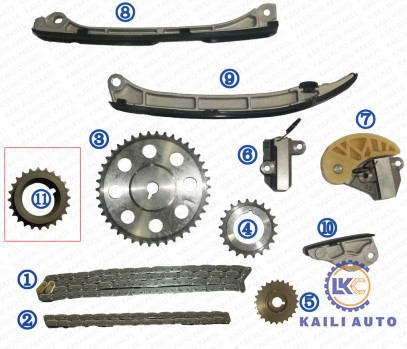 Kit à chaînes de synchronisation pour le stufenheck GJ.GH 6 Kombi GJ.GH 2,2 D 12-18 SH02-12-201 À ROUES MOTRICES 108L SH01-14-151 58L de MAZDA CX-5 KE 6