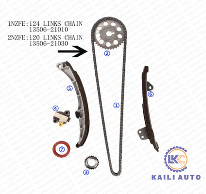 Chaîne variable de synchronisation de moteur de la courroie 13506-21010 124L 13540-21010 de TOYOTA COROLLA