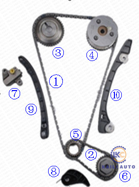 Chaîne de synchronisation du moteur Z12 L10 K12 VVT les MICRONS E11 13028-ED000 du CUBE JUKE LATIO LIVINA en NISSAN