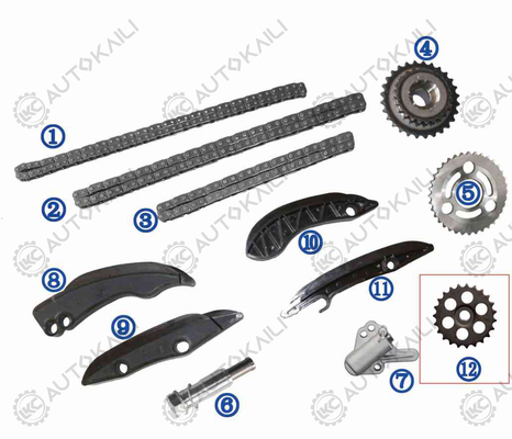Kit de chaîne de chronométrage pour BMW 325d/330d 430d/435d 530d/535d/525d 640d 730d/740d/750d 3.0L N57 07-16 11318572503 86L