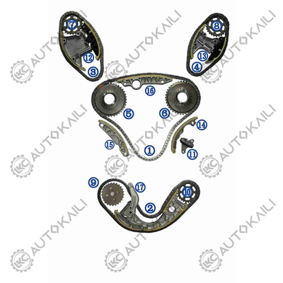 Les équipements de la chaîne de synchronisation pour AUDI/VW AUDI A4 B8 ((8K2) CAPA/CCLA/CCWA 3.0T 07-12 059109229J 106L