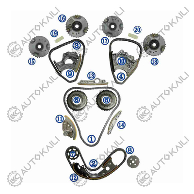 La chaîne de synchronisation pour AUDI/VW CPAA/CVBA/CLXA AUDI A8L 4H8 150KW 2.5L 09-14 A6L 4X8/C7 140KW 2.5L 10-15 06E109465BC 108L