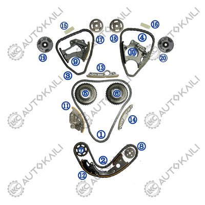 Kit de la chaîne de chronométrage Pour AUDI VW Touareg CYJA 235KW 3.0TSI 11-16 A4L A6L A7 A5 Q5 S5 SQ5 Q7 06E109465BC 108L 06E109465AM