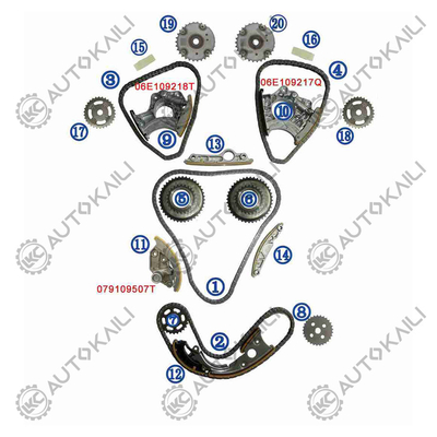 Kit de la chaîne de chronométrage Pour AUDI / VW S5 8F7 CAKA 245KW 3.0T 08-11 06E109465BC 108L