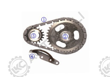Kit de chaîne de réglage pour E43Z6268A 46L Kit de chaîne de réglage pour moteur Ford HSC Tempo 2.5-N ((153) OHV 4Cyl 86-92