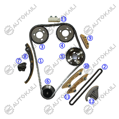 Plastique PA66 / PA46 Kit de la chaîne de chronométrage Pour le bus de transport en commun FORD TDE Diesel 2.4T 01-06