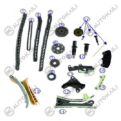 Kit de chaîne de distribution pour 4.0L 4016CC V6 essence SOHC à aspiration naturelle B4000 2001-2009