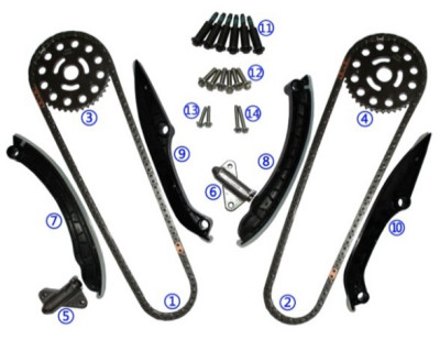 La chaîne Kit For NAVARA de synchronisation SÉLECTIONNENT VERS LE HAUT DE V9X V6 228HP 3.0L 2010,5 - 43960R diesel 06CT.K-1-114L 43960R 43960R 8200854971