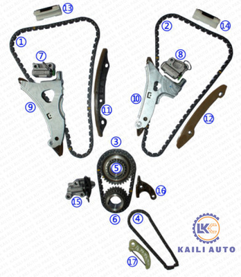 Kit à chaînes de synchronisation pour le GAZ A2760502416 A0009931378 du moteur M276.821 V6 3.0T/3.5T du BENZ GL450 E400 C350 ML350 C300 GLK350