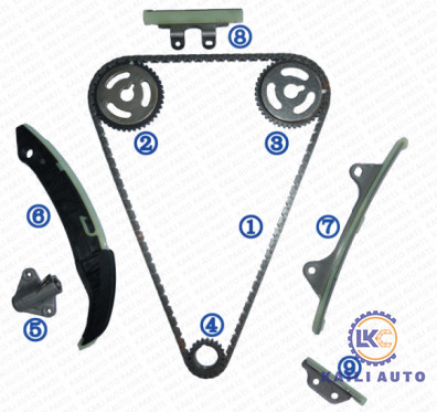 Kit à chaînes de synchronisation pour le moteur i10 (PA) de HYUNDAI/KIA i10 (IA) i20 (gigaoctet) i20 (PB PBT) G4LA 1.2L 08-10 24321-03000 9*160L