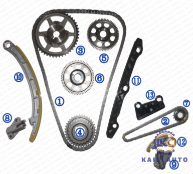 Kit à chaînes de synchronisation pour l'i-DETC 2,2 de moteur de l'EURO IX d'ACCORD de l'ACCORD IX de HONDA CRV Mk 07-14 13441-RL0-G01 58L