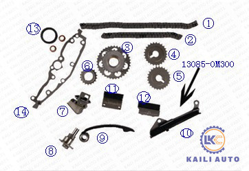 STATION DE VACANCES ALMERA PRIMERA SENTRA DOHC 16V 1.3L 13028-53Y00 d'ANNONCE de Kit For NISSAN de chaîne de synchronisation de GA14DE GA16DE