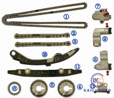 Chaîne Kit For NISSAN TEANA J32 J31 2.3L 2.5L 3.5L 13028-JK00A 11*196L 13028-AL510 9*66L de synchronisation du moteur VQ25DE