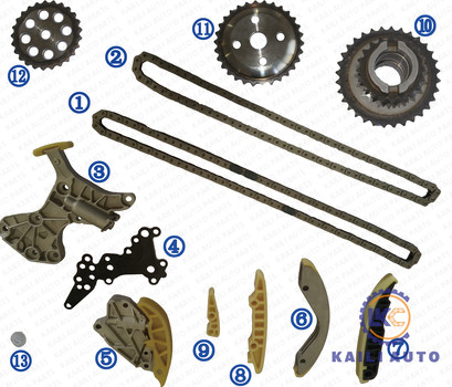 Kit à chaînes de synchronisation pour le GAZ 06-08 07K109120A 94L 07K109231A 84L de Jetta Rabbit 2.5L S L5 de scarabée de VW