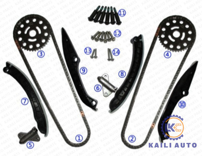 La chaîne Kit For NAVARA de synchronisation SÉLECTIONNENT VERS LE HAUT DE V9X V6 228HP 3.0L 2010,5 - 43960R diesel 06CT.K-1-114L 43960R 43960R 8200854971